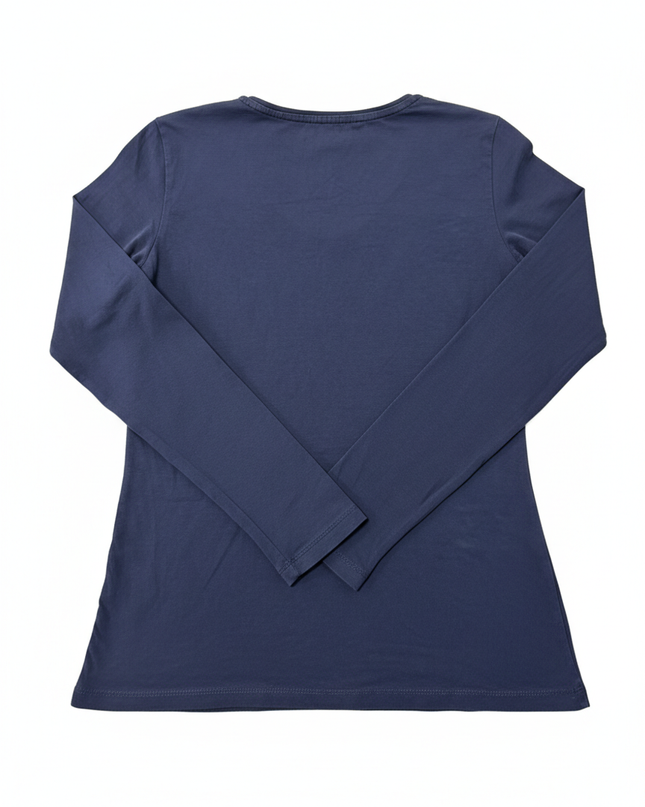 MEME Navy V-Neck Long Sleeve T-Shirt