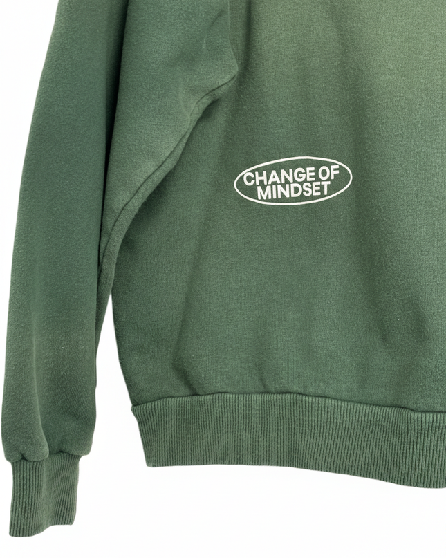 Pull&Bear Green Graphic 'Freely' Oversized Hoodie