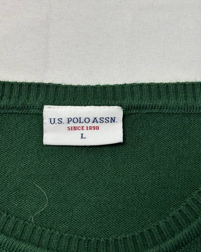 U.S. Polo Assn. Green Crewneck Knit Sweater