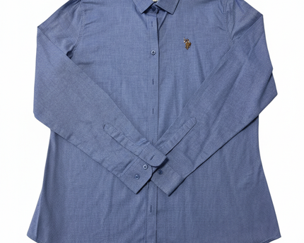 U.S. Polo Assn. Women's Classic Blue Button-Down Shirt