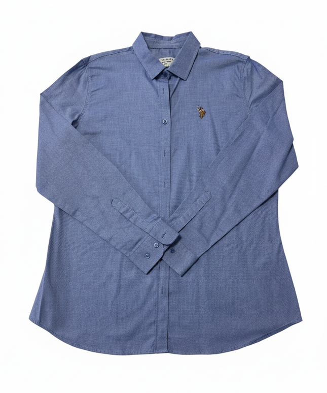 U.S. Polo Assn. Women's Classic Blue Button-Down Shirt