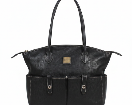 Dooney & Bourke Black Pebbled Leather Tote Bag