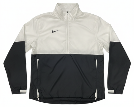 Nike White/Black Colorblock Quarter-Zip Sports Upper