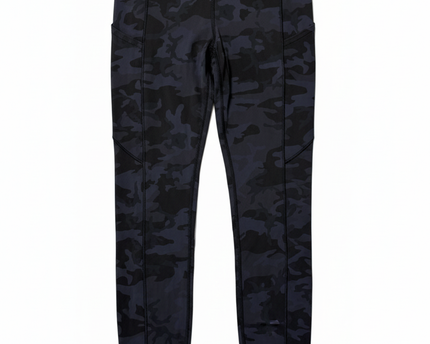Lululemon Black Camo Performance High-Waist Leggings with Pockets