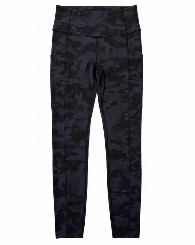 Lululemon Black Camo Performance High-Waist Leggings with Pockets