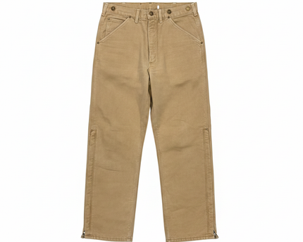 Carhartt Tan Heavyweight Canvas Flannel-Lined Utility Work Pants