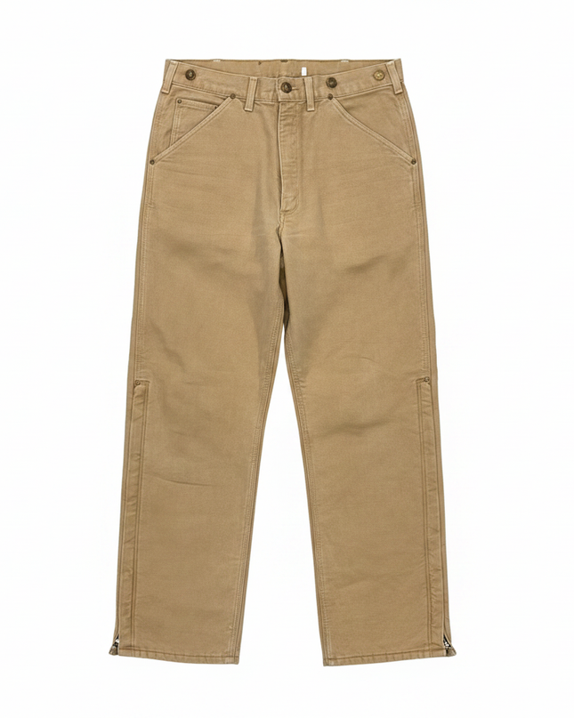 Carhartt Tan Heavyweight Canvas Flannel-Lined Utility Work Pants