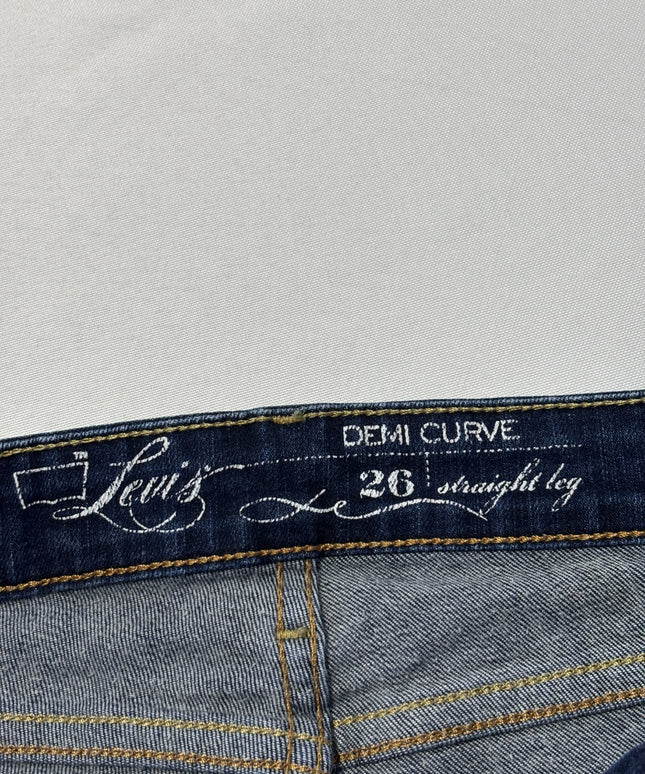 Levi's Dark Blue Demi Curve Straight Leg Jeans
