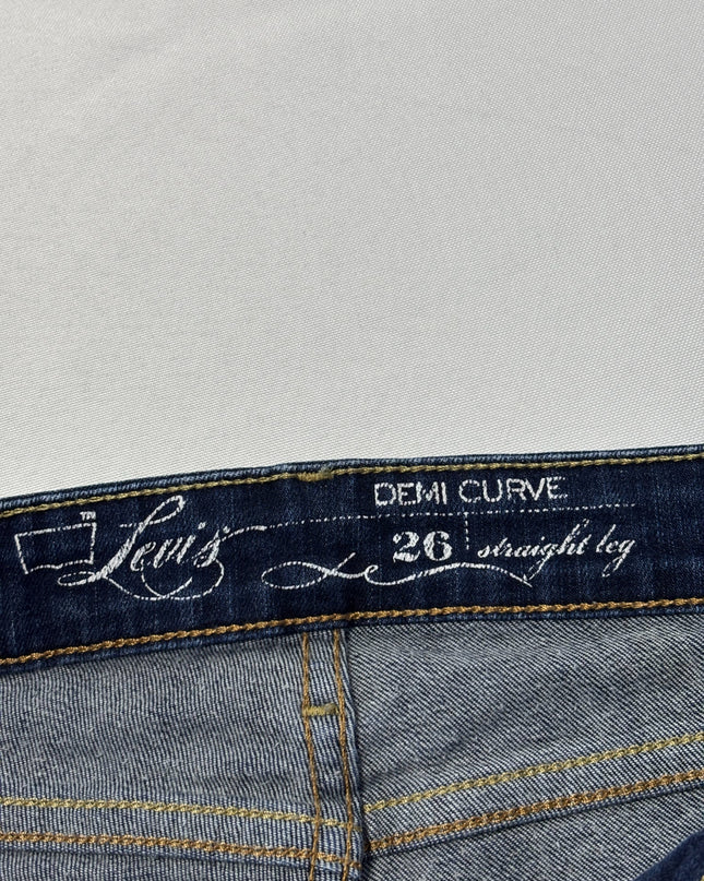 Levi's Dark Blue Demi Curve Straight Leg Jeans
