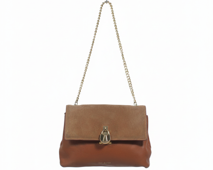 Ted Baker Brown Suede and Leather Shoulder Bag