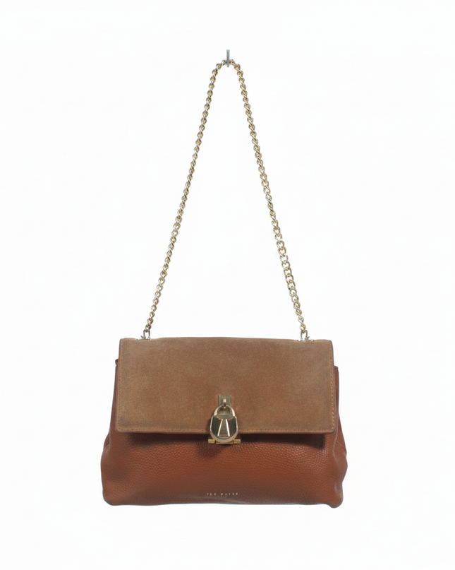 Ted Baker Brown Suede and Leather Shoulder Bag