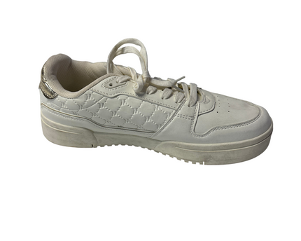 Max White Monogram Quilted Low Top Sneakers