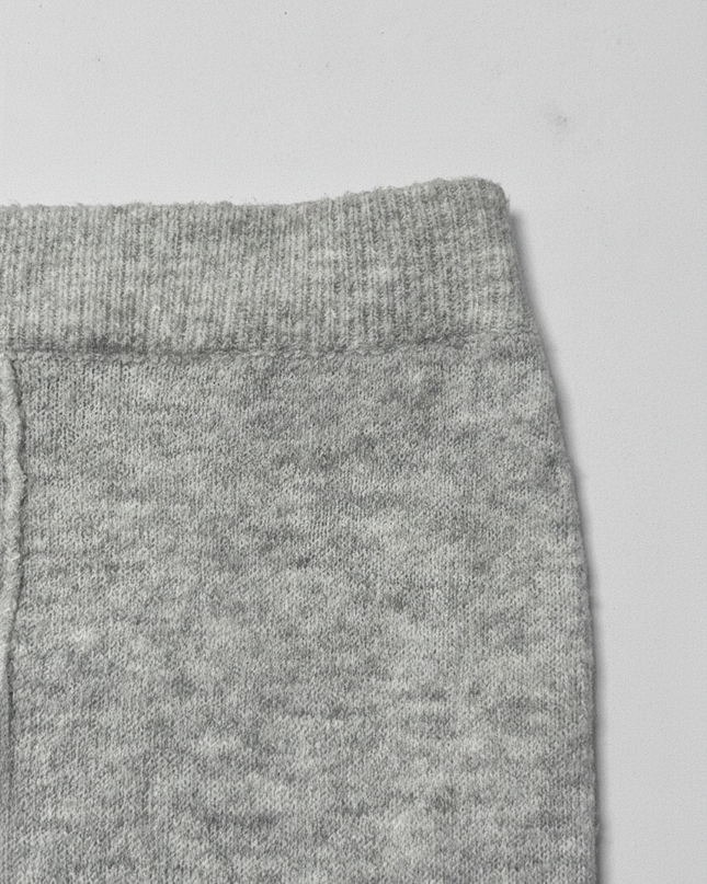 Missguided Heather Grey Knit Midi Skirt