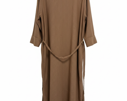 M&S Collection Brown Striped Linen Blend Shirt Dress