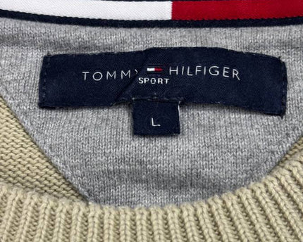Tommy Hilfiger Sport Beige Crewneck Knit Sweater