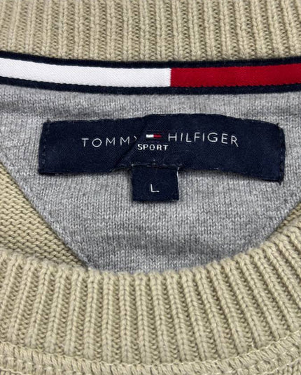 Tommy Hilfiger Sport Beige Crewneck Knit Sweater