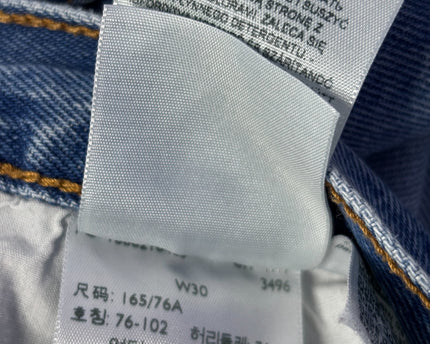 Levi's Blue Wedgie Straight Raw Hem Jeans