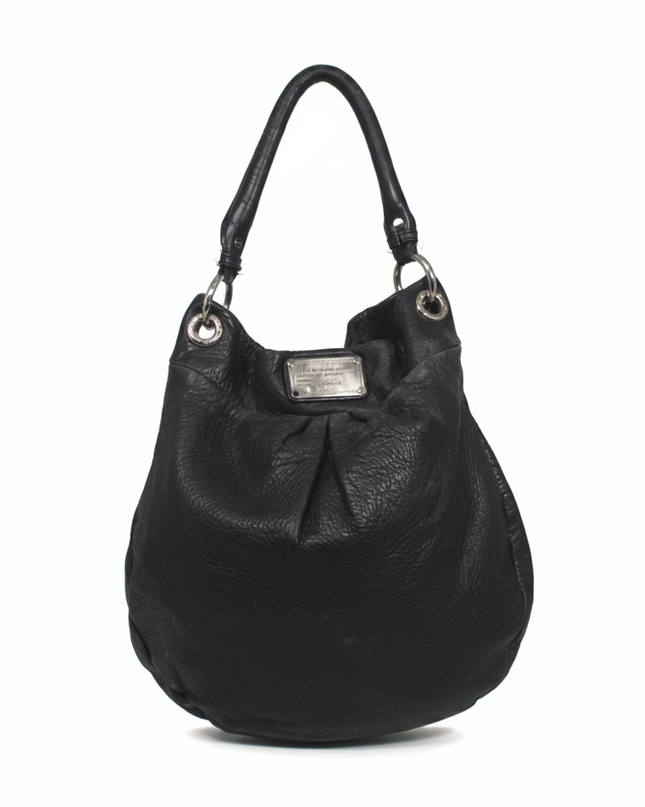 Marc by Marc Jacobs Black Pebbled Leather Hobo Bag