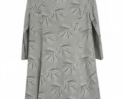 Roxy Grey Floral Print Button-Front Casual Mini Dress