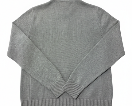 Tommy Hilfiger Grey Full-Zip Cotton Knit Sweater