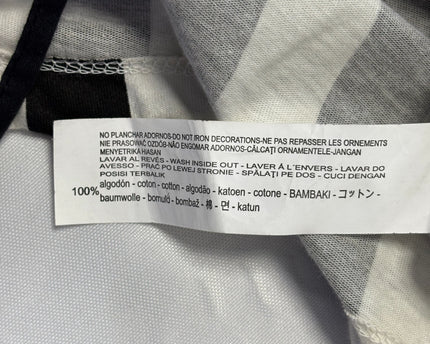 Zara Trafaluc Black and White Striped Embroidered Crop Top