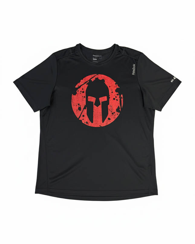 Reebok Black Spartan Graphic Print Sports T-Shirt