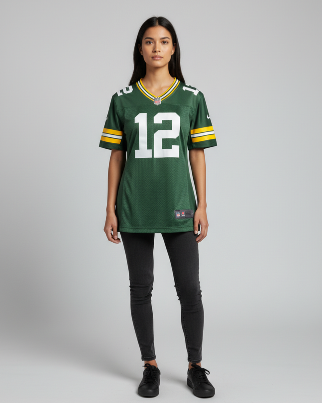 Nike Green Green Bay Packers Aaron Rodgers #12 Women's Football Jersey