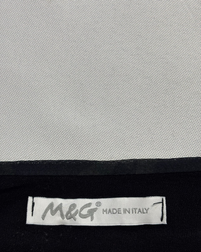 M&G Black Floral Silk Blend V-Neck Blouse