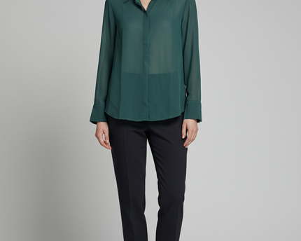 Abercrombie & Fitch Green Button-Up Long Sleeve Shirt