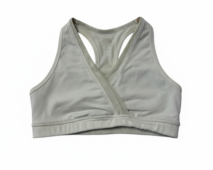 Lululemon White Wrap-Front Racerback Sports Bra
