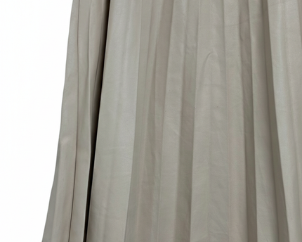 Primark Beige Faux Leather Pleated Midi Skirt