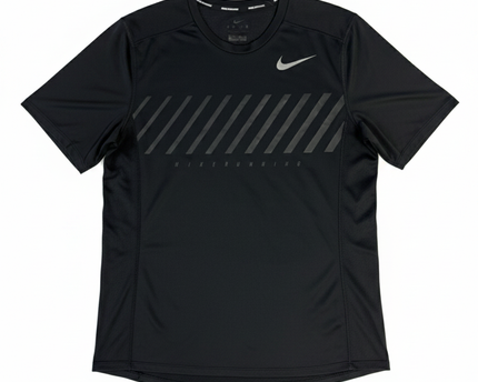Nike Running Black Graphic Sports T-Shirt