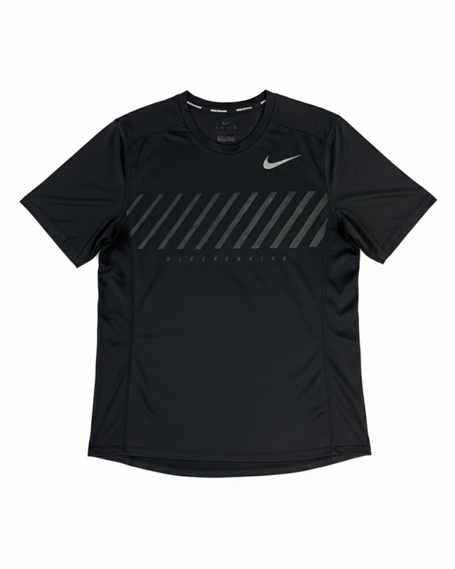 Nike Running Black Graphic Sports T-Shirt