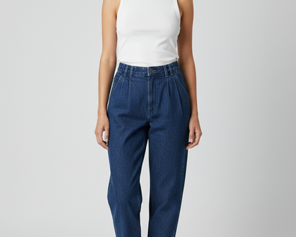 Blue Bay Blue Vintage High-Waisted Tapered Jeans