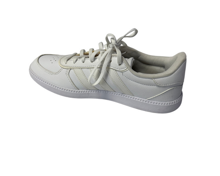 Adidas White Cloudfoam Plus Three-Stripes Sneakers