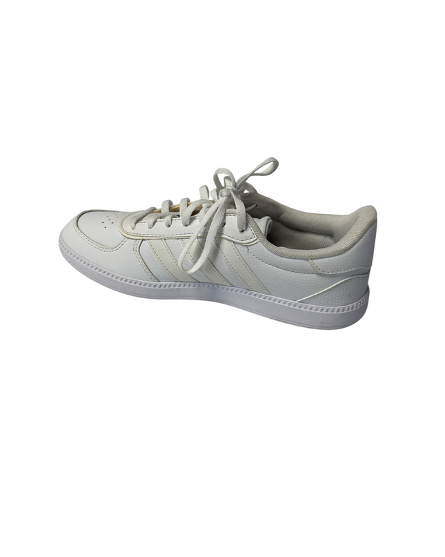 Adidas White Cloudfoam Plus Three-Stripes Sneakers