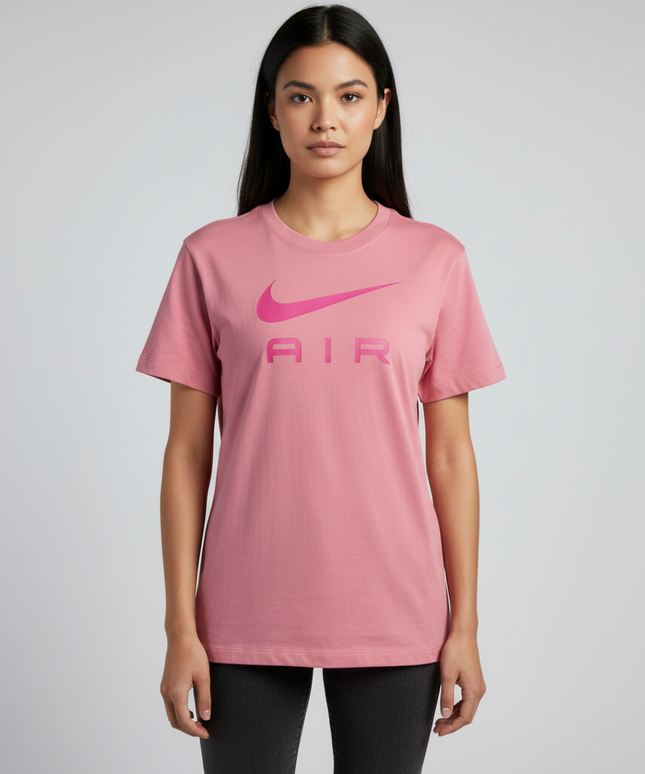 Nike Pink Air Swoosh Logo Graphic T-Shirt