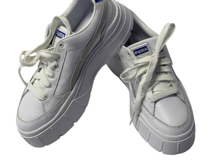 Puma White Mayze Classic Platform Sneakers