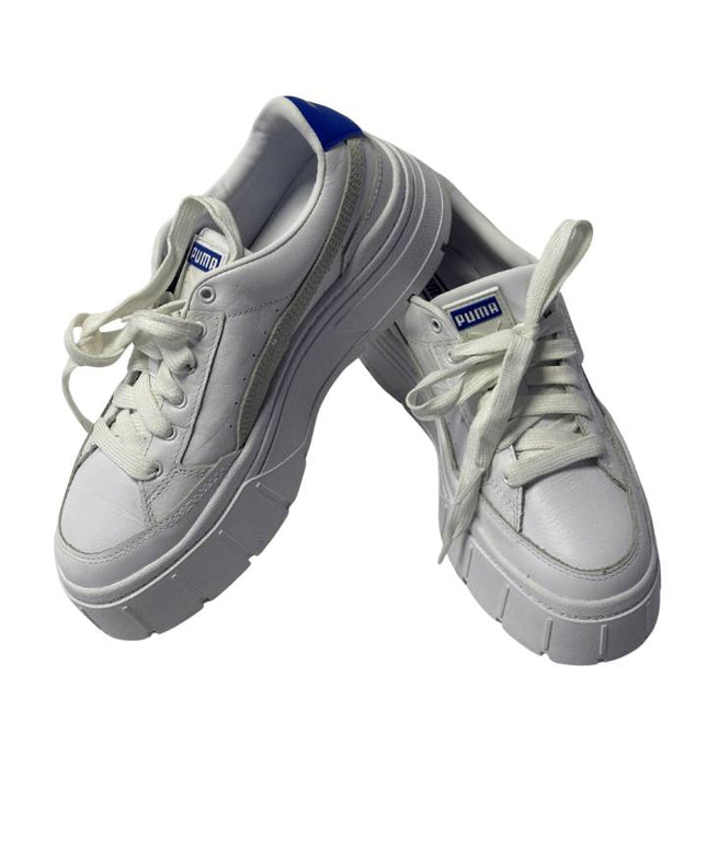 Puma White Mayze Classic Platform Sneakers