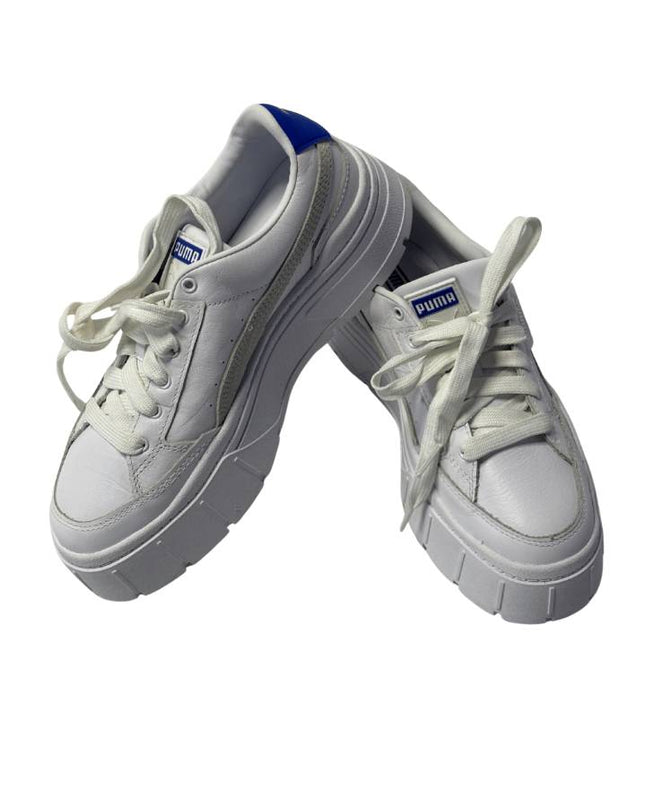 Puma White Mayze Classic Platform Sneakers