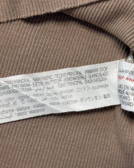 Oysho Brown Ribbed Racerback Tank Top