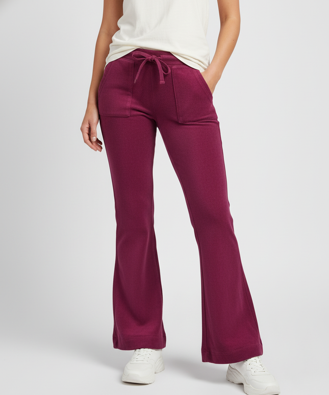 Juicy Couture Made in USA Velour Fuchsia Flare Track Pants