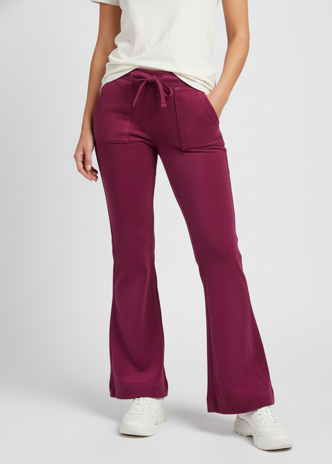 Juicy Couture Made in USA Velour Fuchsia Flare Track Pants