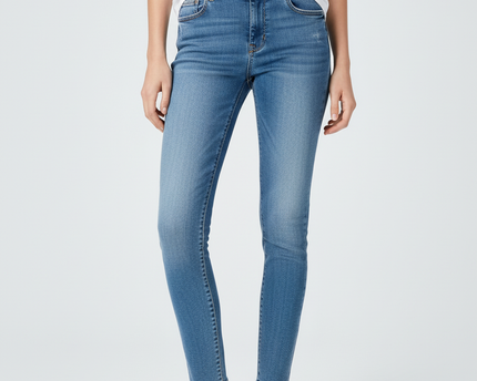 Zara Classic Skinny Fit Distressed Jeans