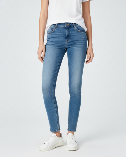 Zara Classic Skinny Fit Distressed Jeans