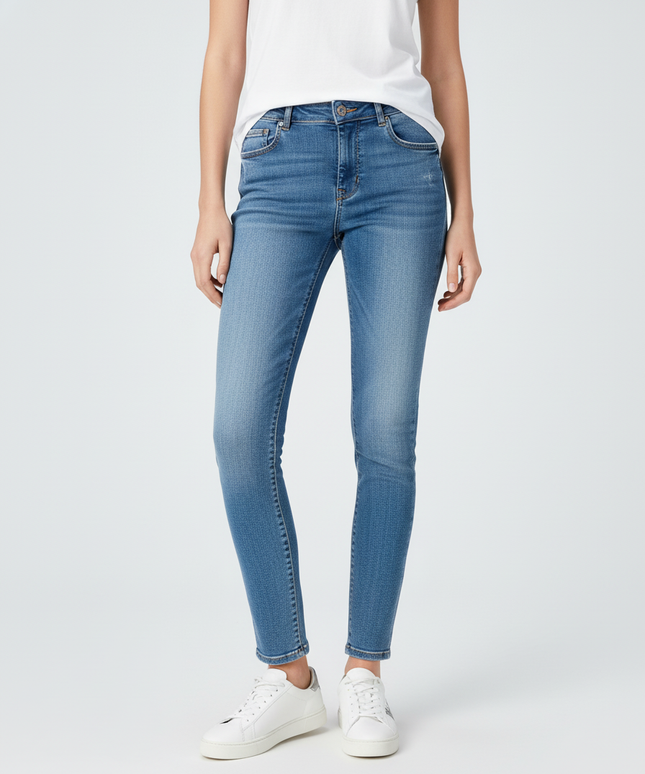 Zara Classic Skinny Fit Distressed Jeans