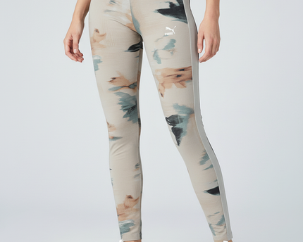 PUMA Women's Abstract Watercolor Print High Waist Athletic Leggings