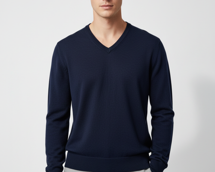 NIKEGOLF V-Neck Knit Golf Sweater Navy Men's