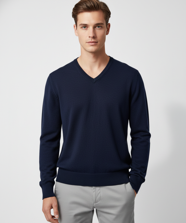 NIKEGOLF V-Neck Knit Golf Sweater Navy Men's