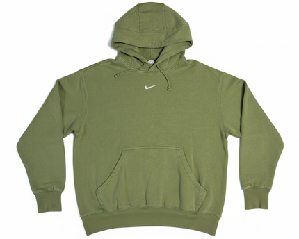 Nike Olive Green Embroidered Mini Swoosh Hoodie